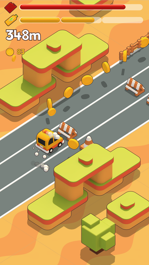 Desert Road Game Screenshot.