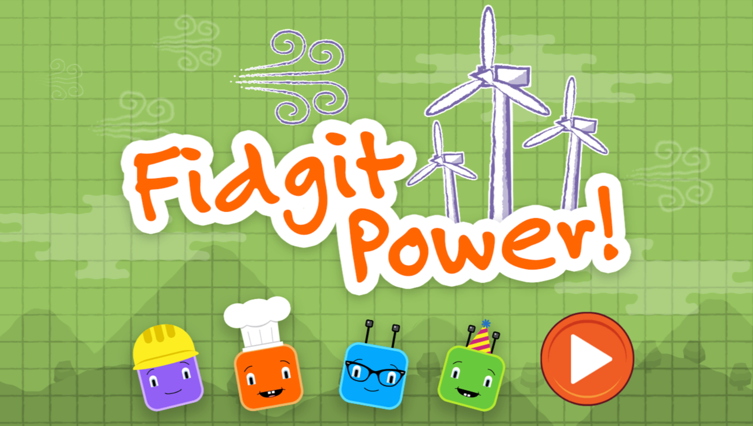 Design Squad Fidgit Power Welcome Screen Screenshot.