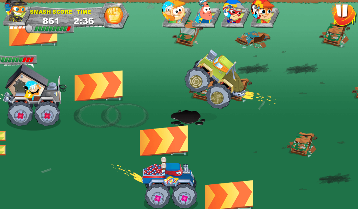 Destruction Truck Derby Game Play Screenshot.
