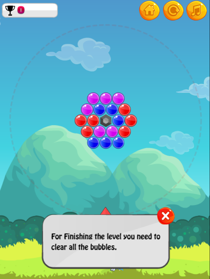 Dino Bubble Game Screenshot.