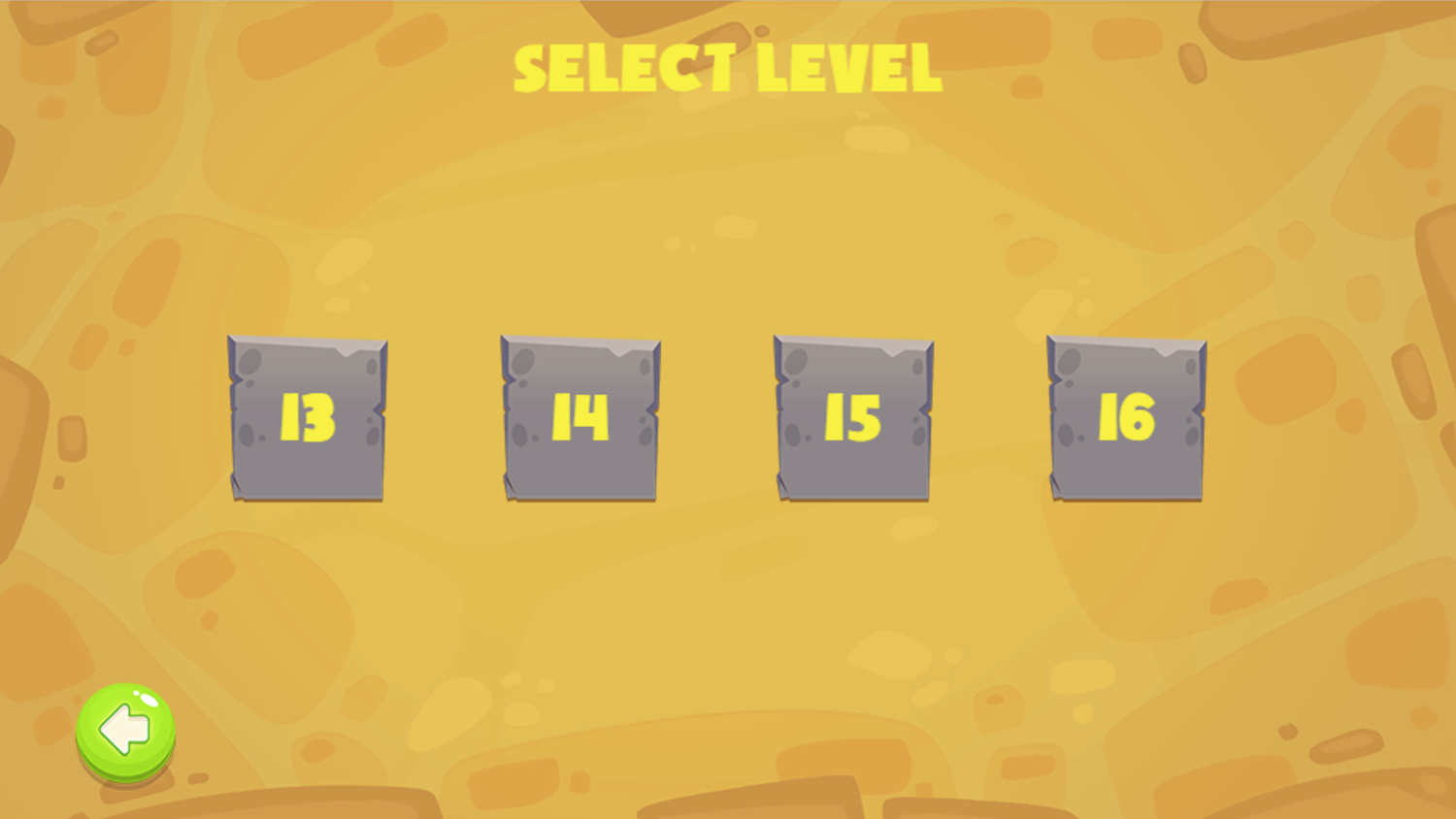 Dino Egg Defense Game Level Select Screen Screenshot.