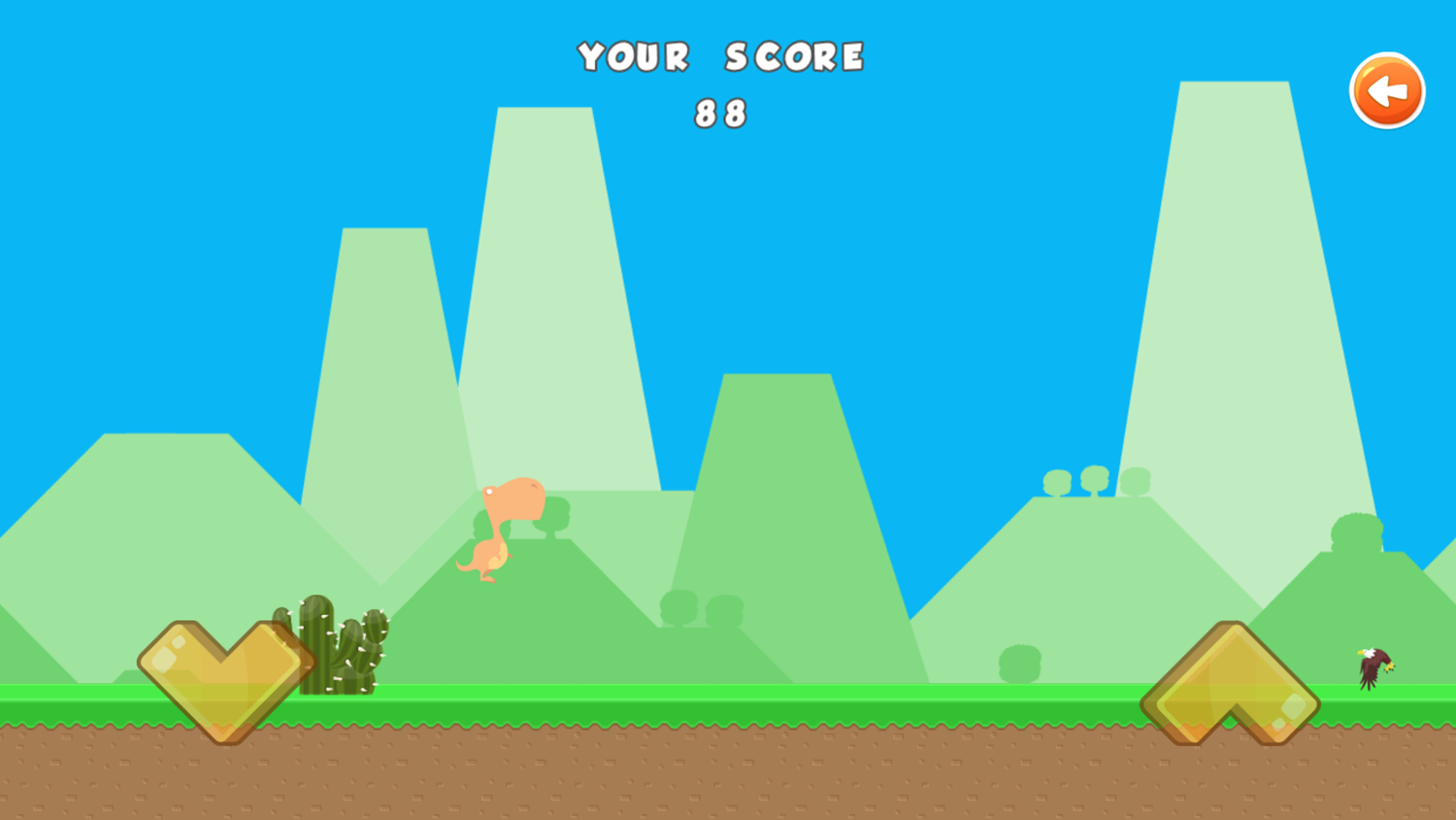 Dino Run Adventure Game Play Screenshot.