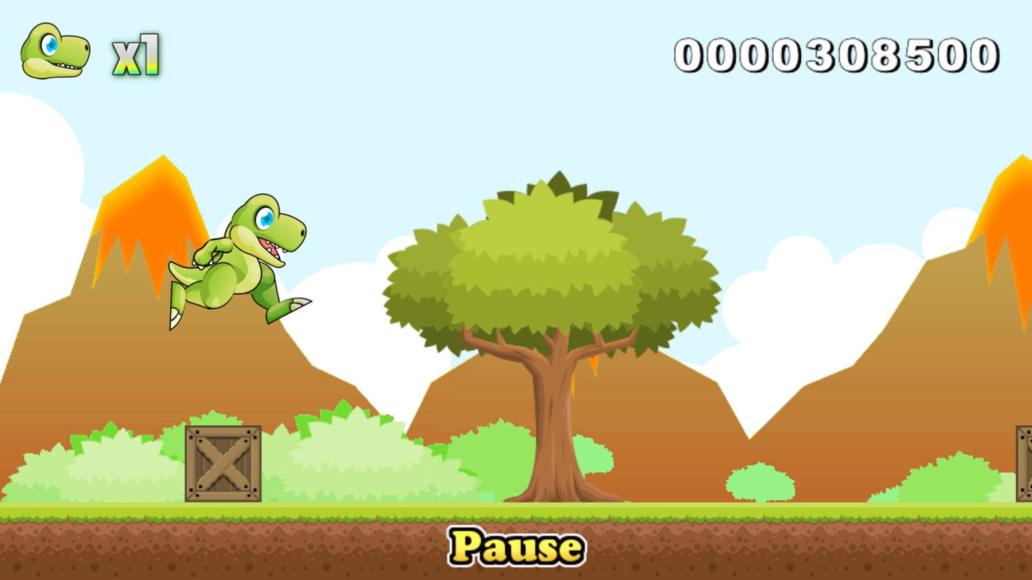 Dino Run Game Play Screenshot.