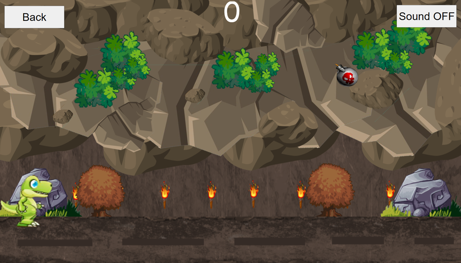Dinomite Game Start Screenshot.