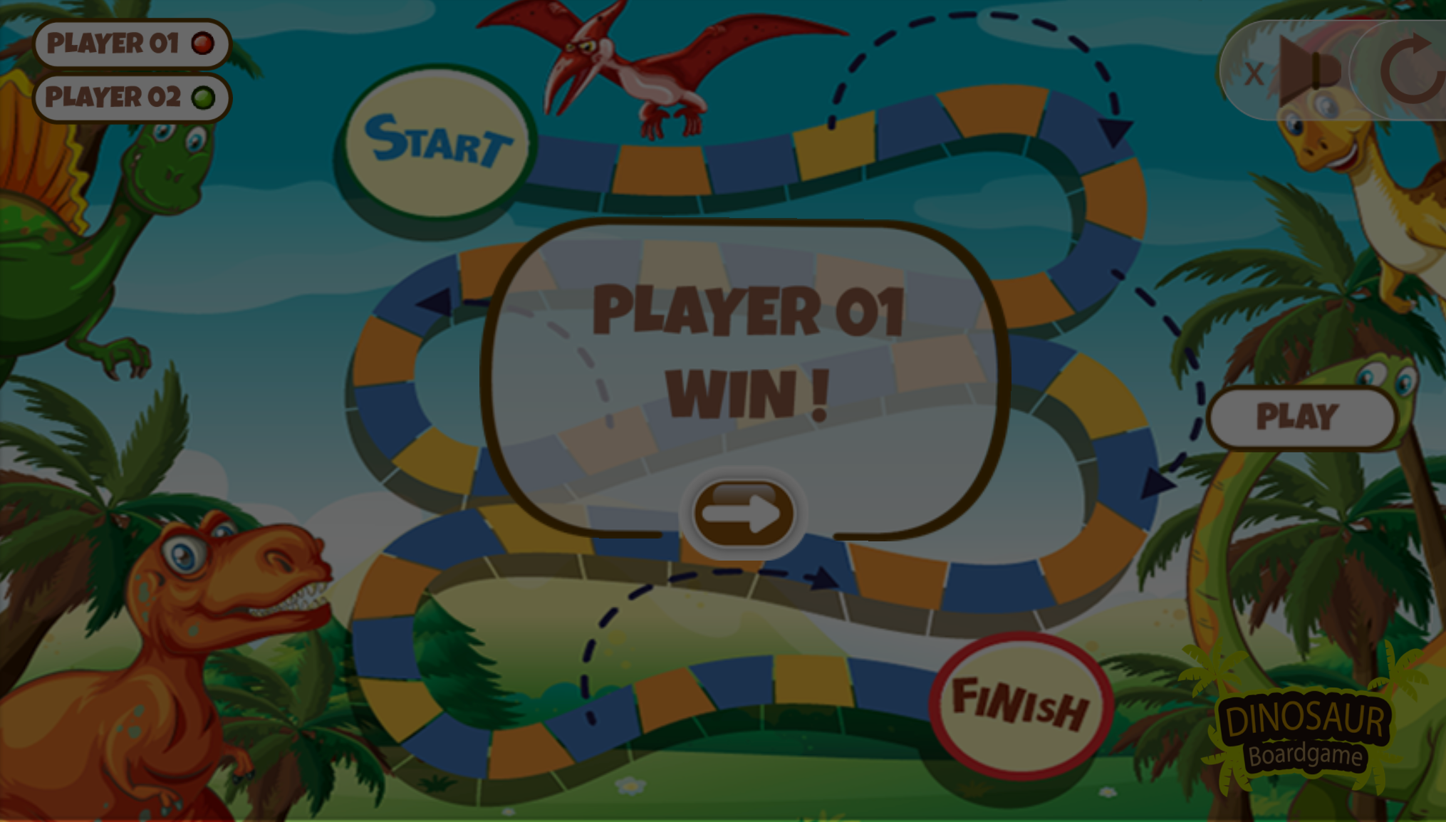 Dinosaur Game Online Game Win Screenshot.