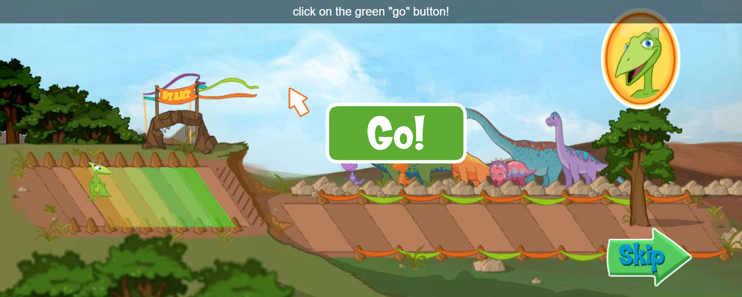 Dinosaur Train Air Show Game Go Button Screenshot.