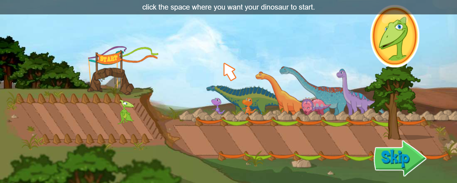 Dinosaur Train Air Show Game How To Play Screenshot.