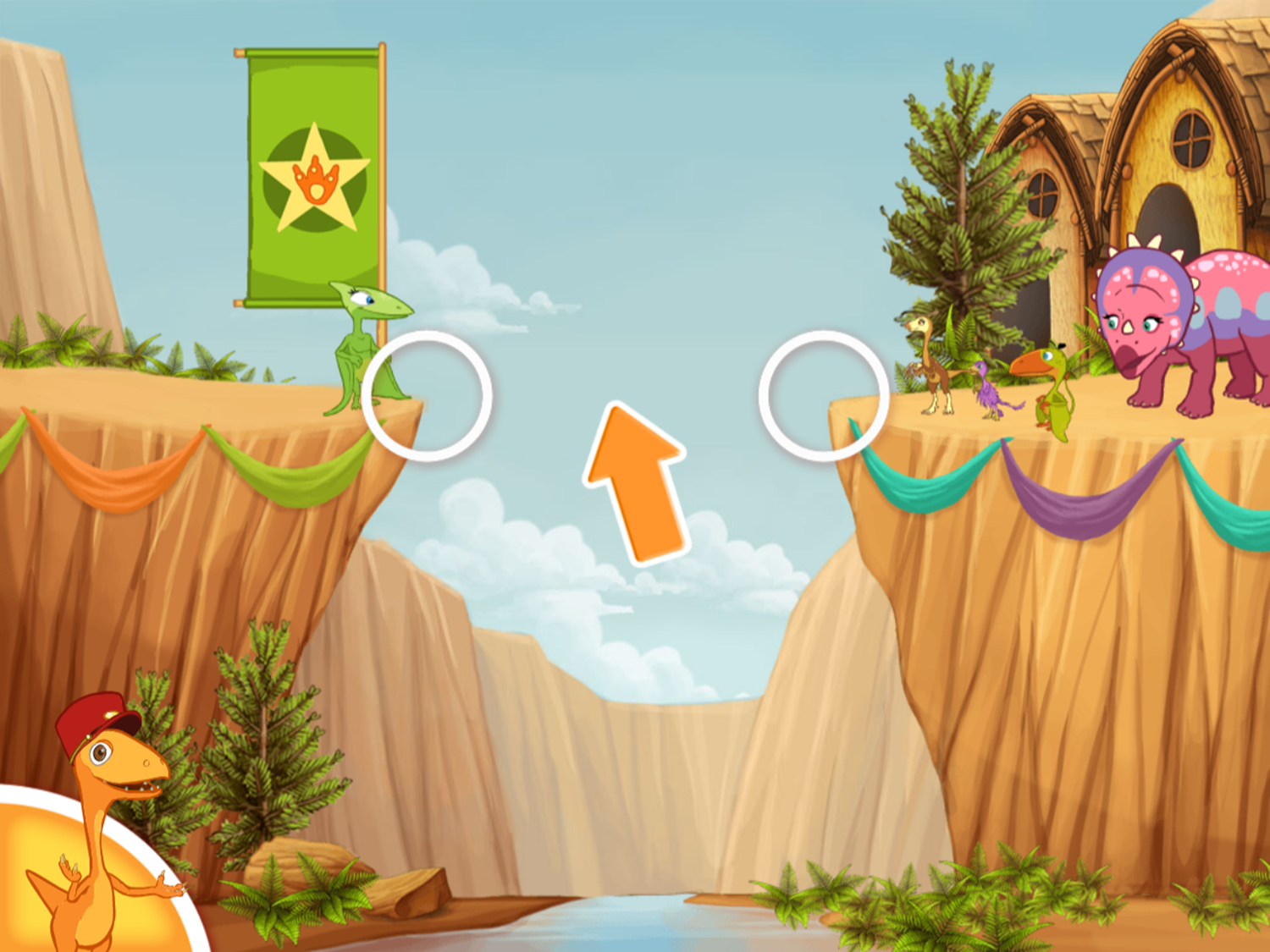 Dinosaur Train Bridge Builder Game How To Play Screenshot.