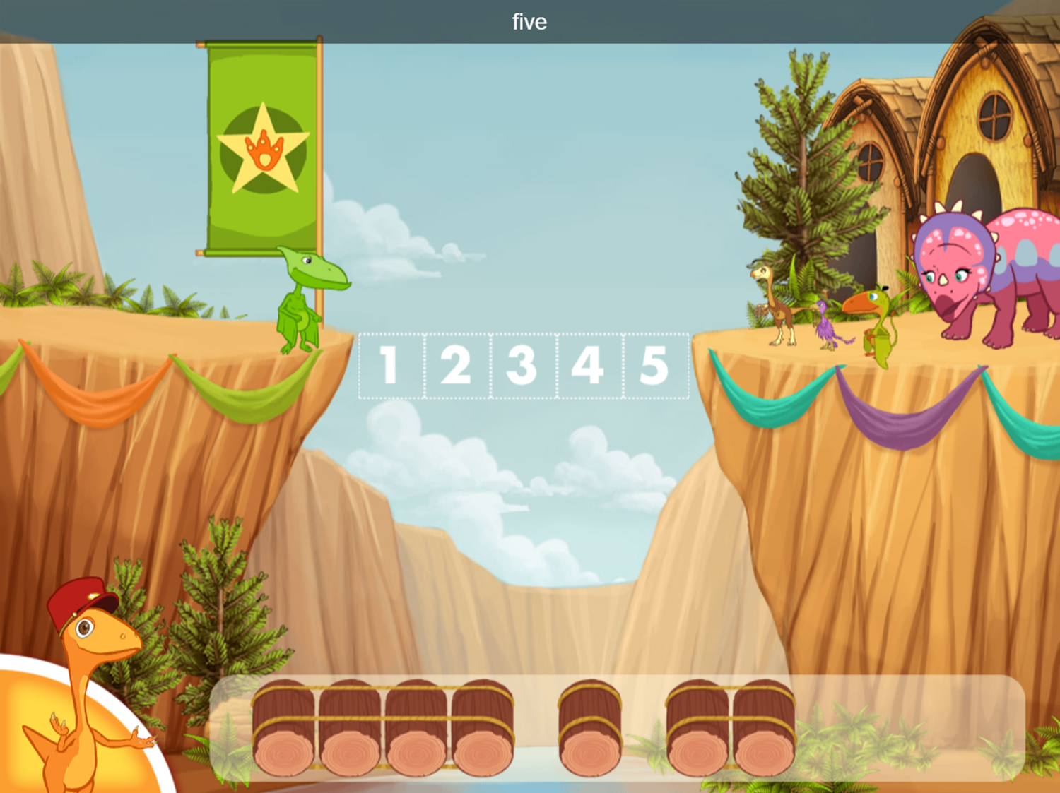 Dinosaur Train Bridge Builder Game Play Tips Screenshot.