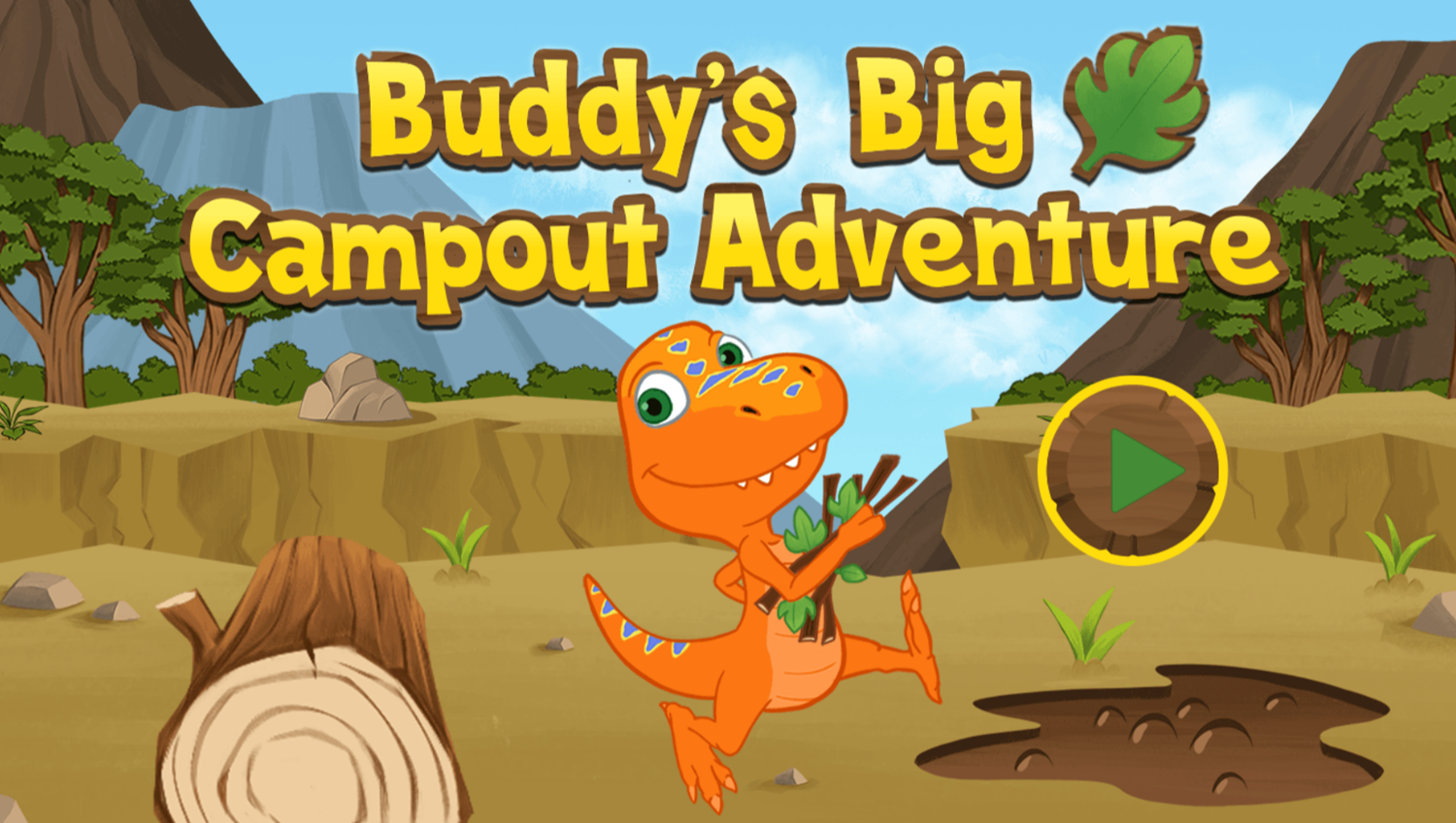 Dinosaur Train Buddy's Big Campout Adventure Game Welcome Screen Screenshot.