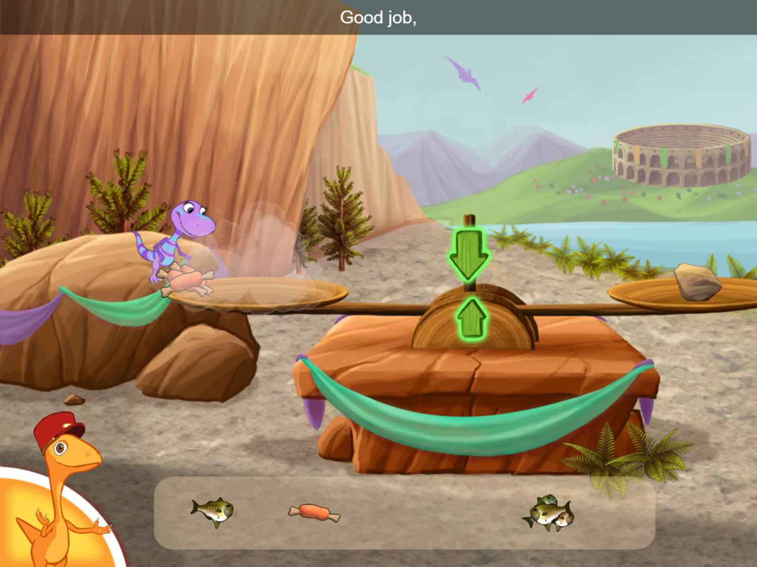 Dinosaur Train Chow Time Game Screenshot.