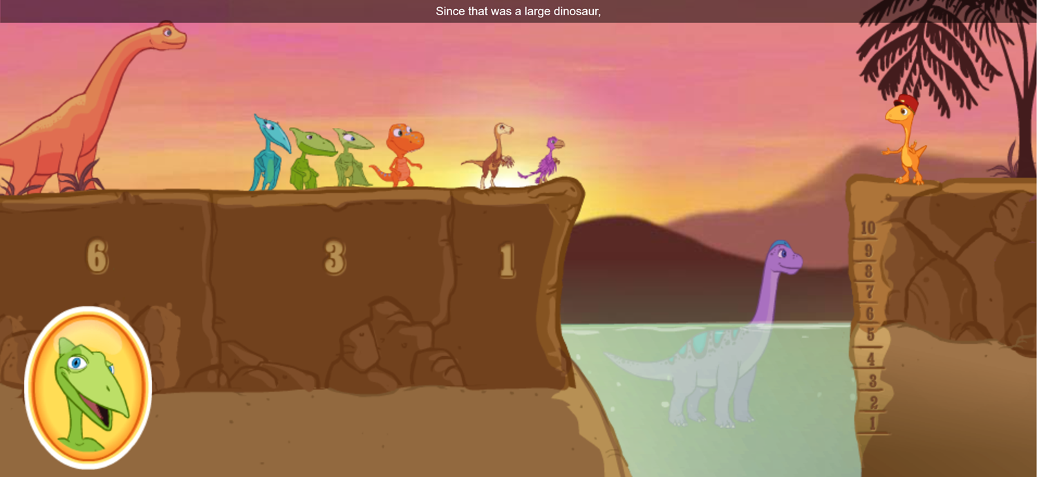 Dinosaur Train Dino Dive Game Large Dinosaur Screenshot.