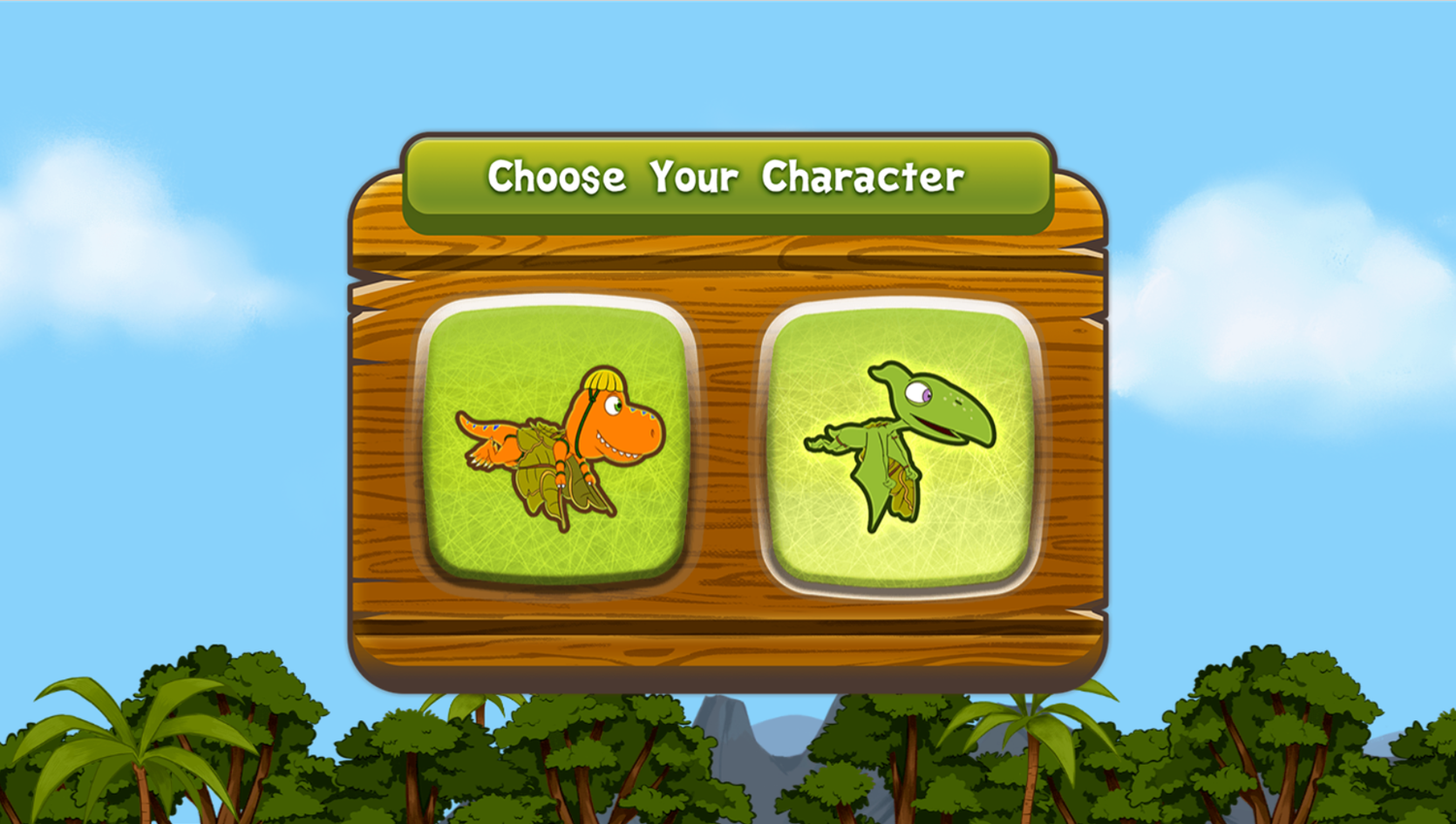 Dinosaur Train Dino Flight Game Choose Character Screenshot.