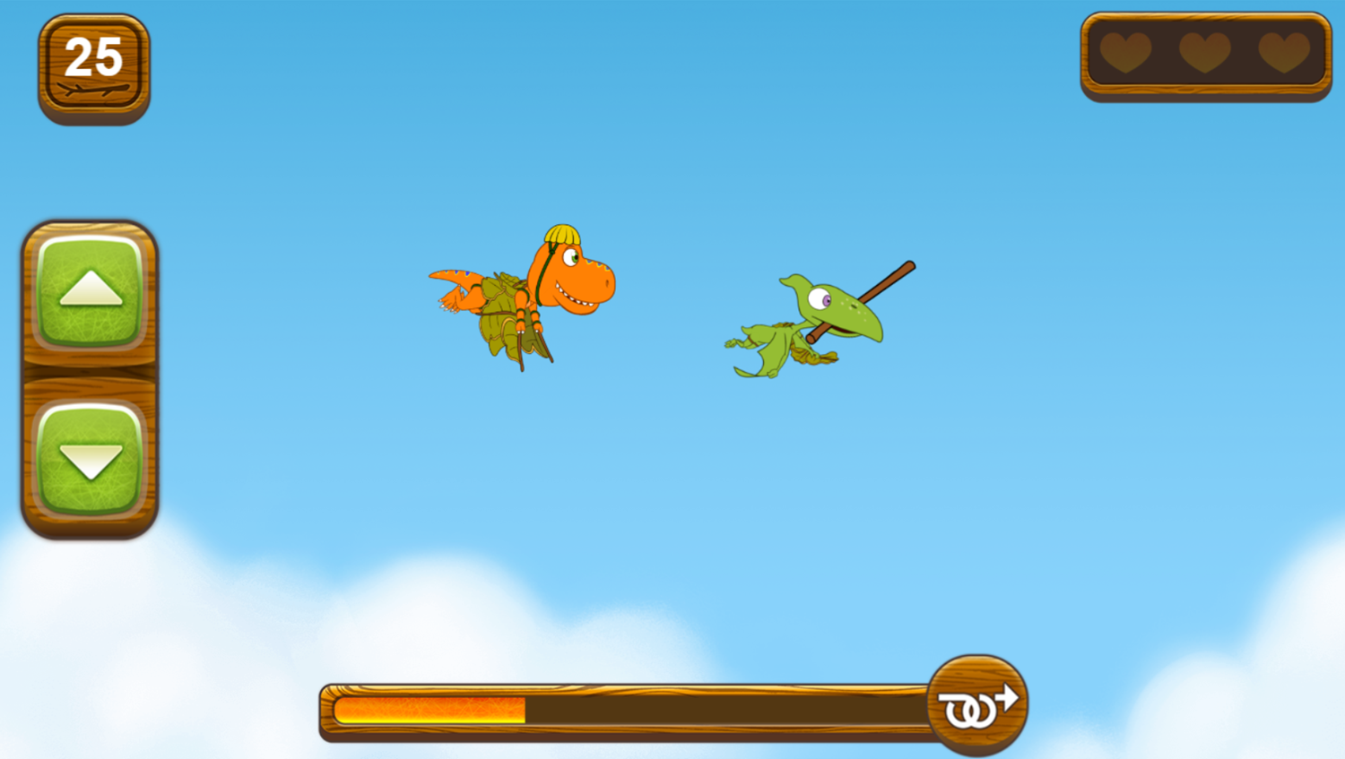 Dinosaur Train Dino Flight Game Over Screenshot.