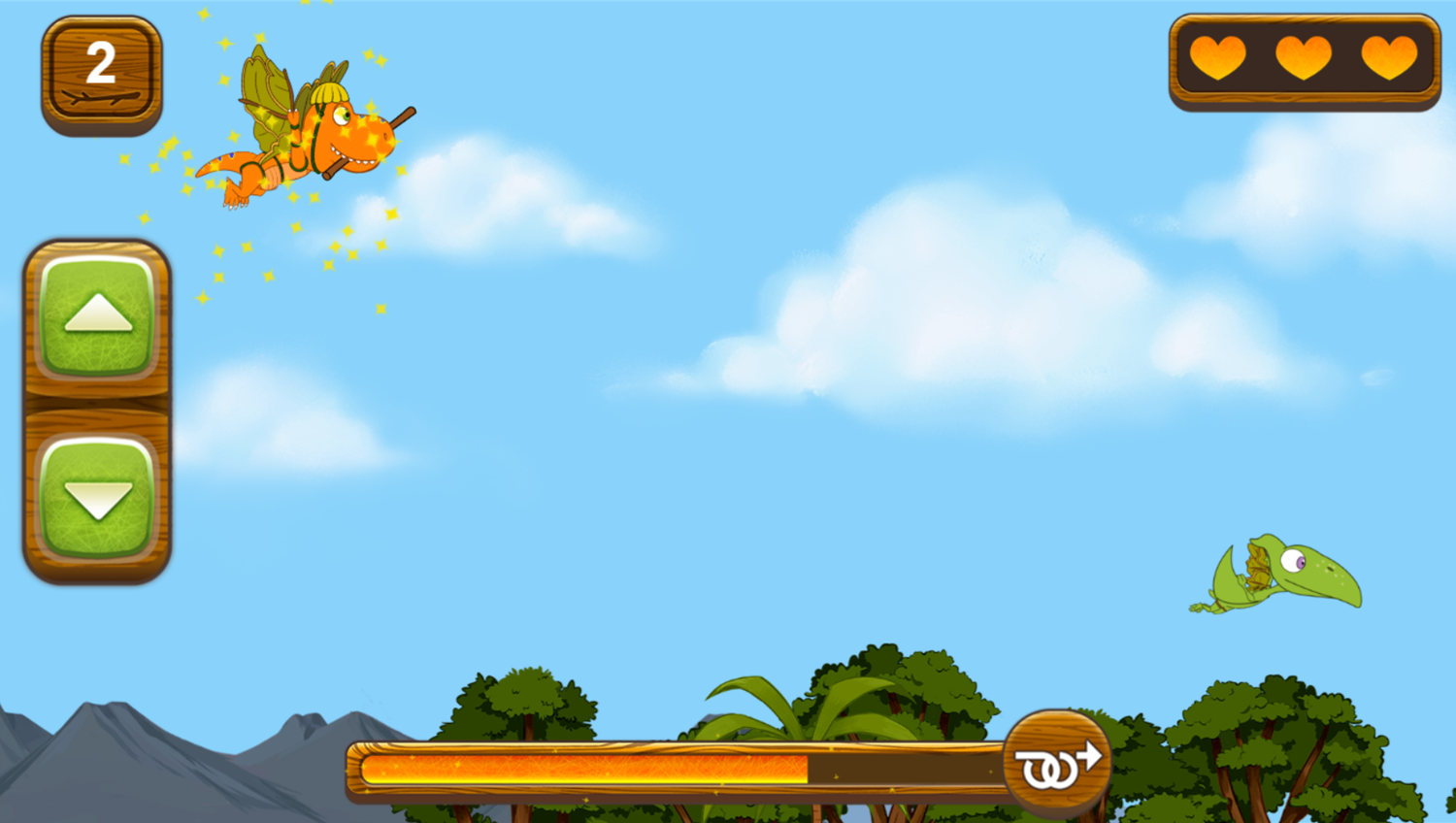 Dinosaur Train Dino Flight Game Play Screenshot.