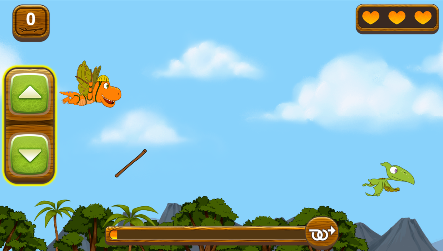 Dinosaur Train Dino Flight Game How To Play Screenshot.