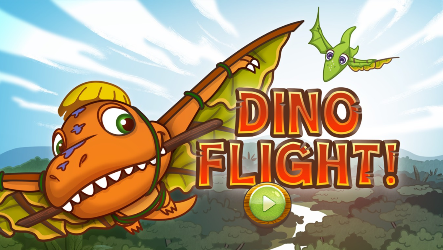 Dinosaur Train Dino Flight Game Welcome Screen Screenshot.