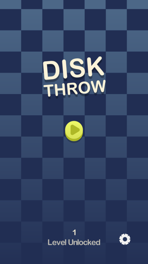 Disk Throw Game Welcome Screen Screenshot.