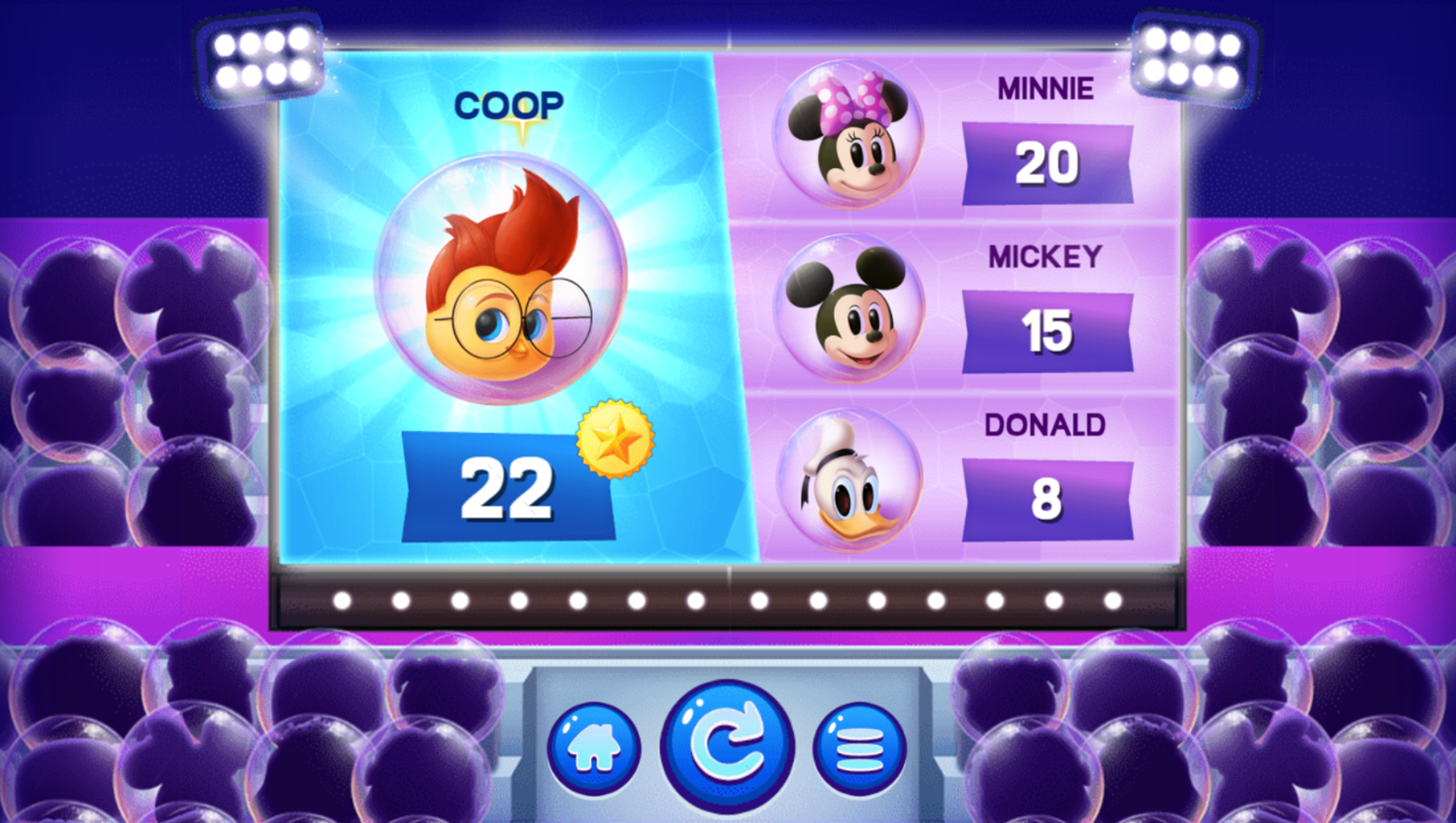 Disney Bounce Game Down Hill Score Screenshot.