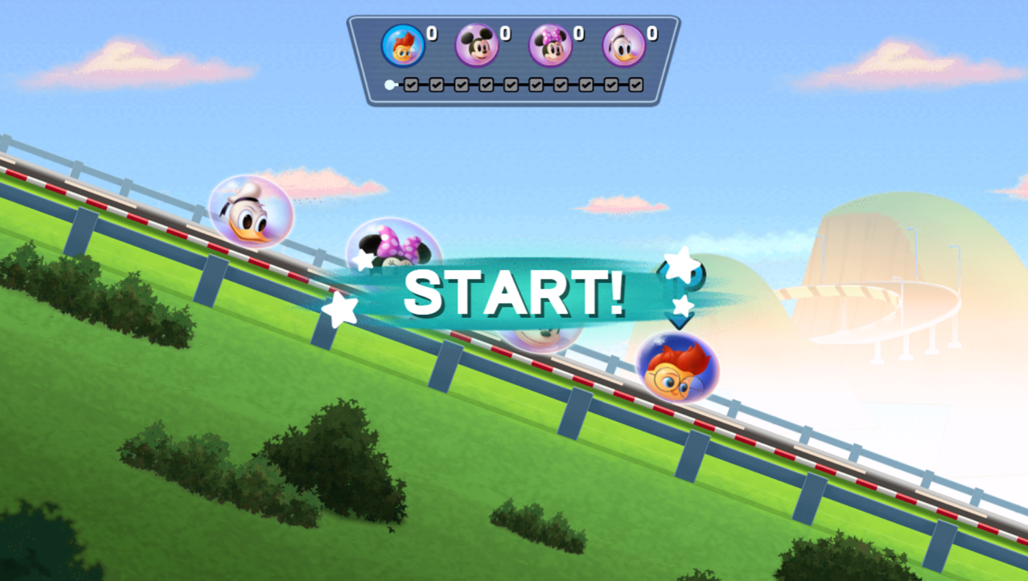 Disney Bounce Game Down Hill Start Screenshot.