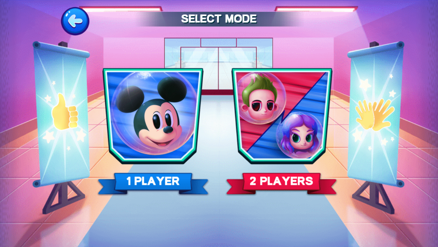 Disney Bounce Game Player Select Screenshot.