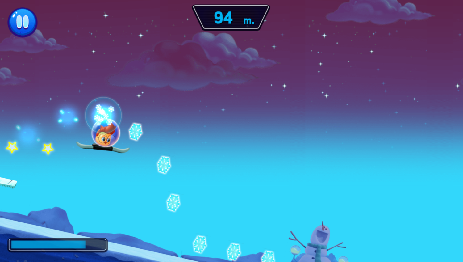 Disney Bounce Game Snowboarding Play Screenshot.