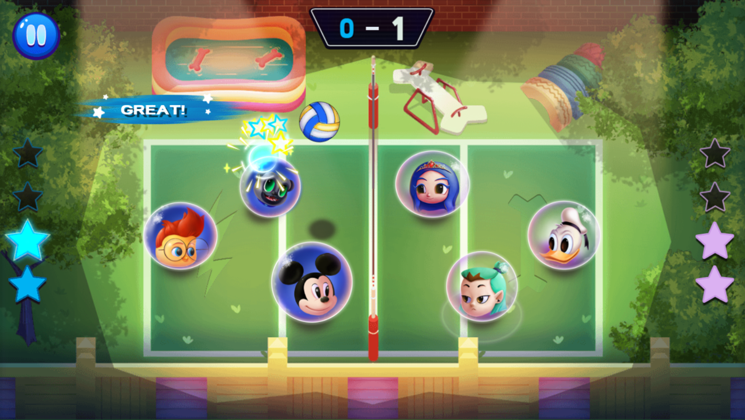 Disney Bounce Game Volleyball Play Screenshot.