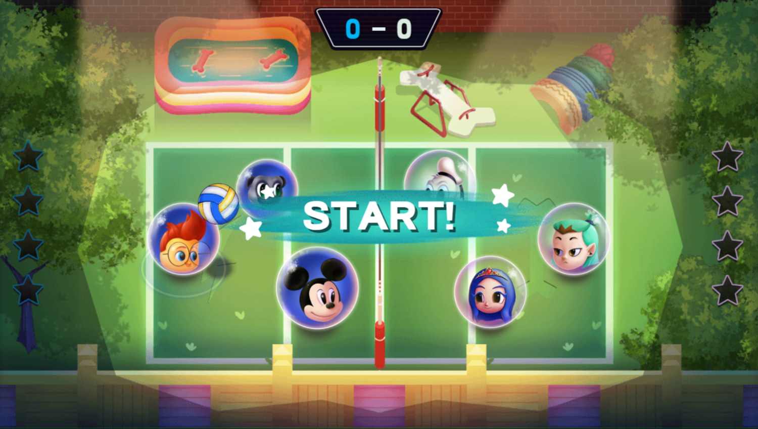 Disney Bounce Game Volleyball Start Screenshot.