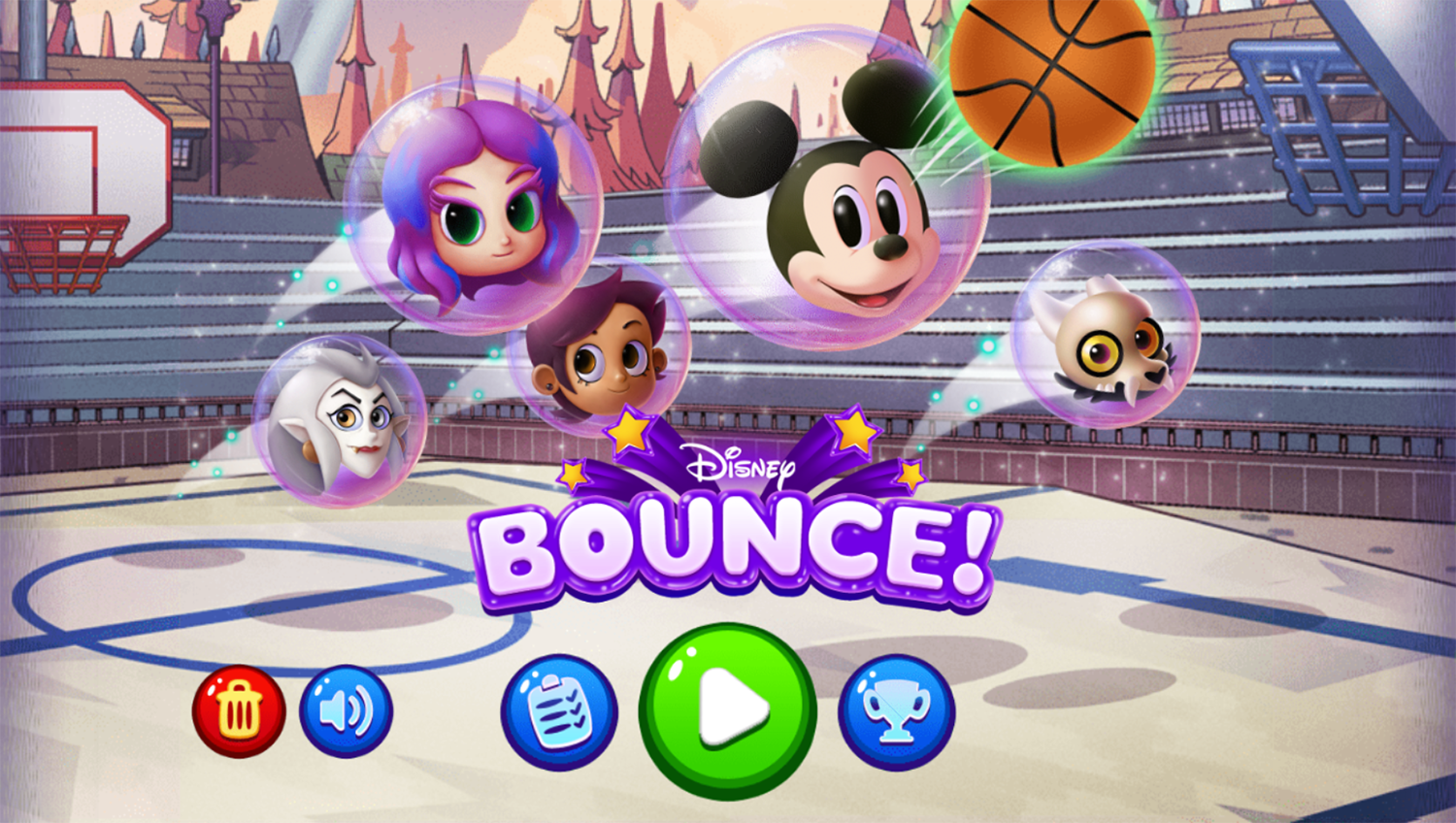 Disney Bounce Game Welcome Screen Screenshot.