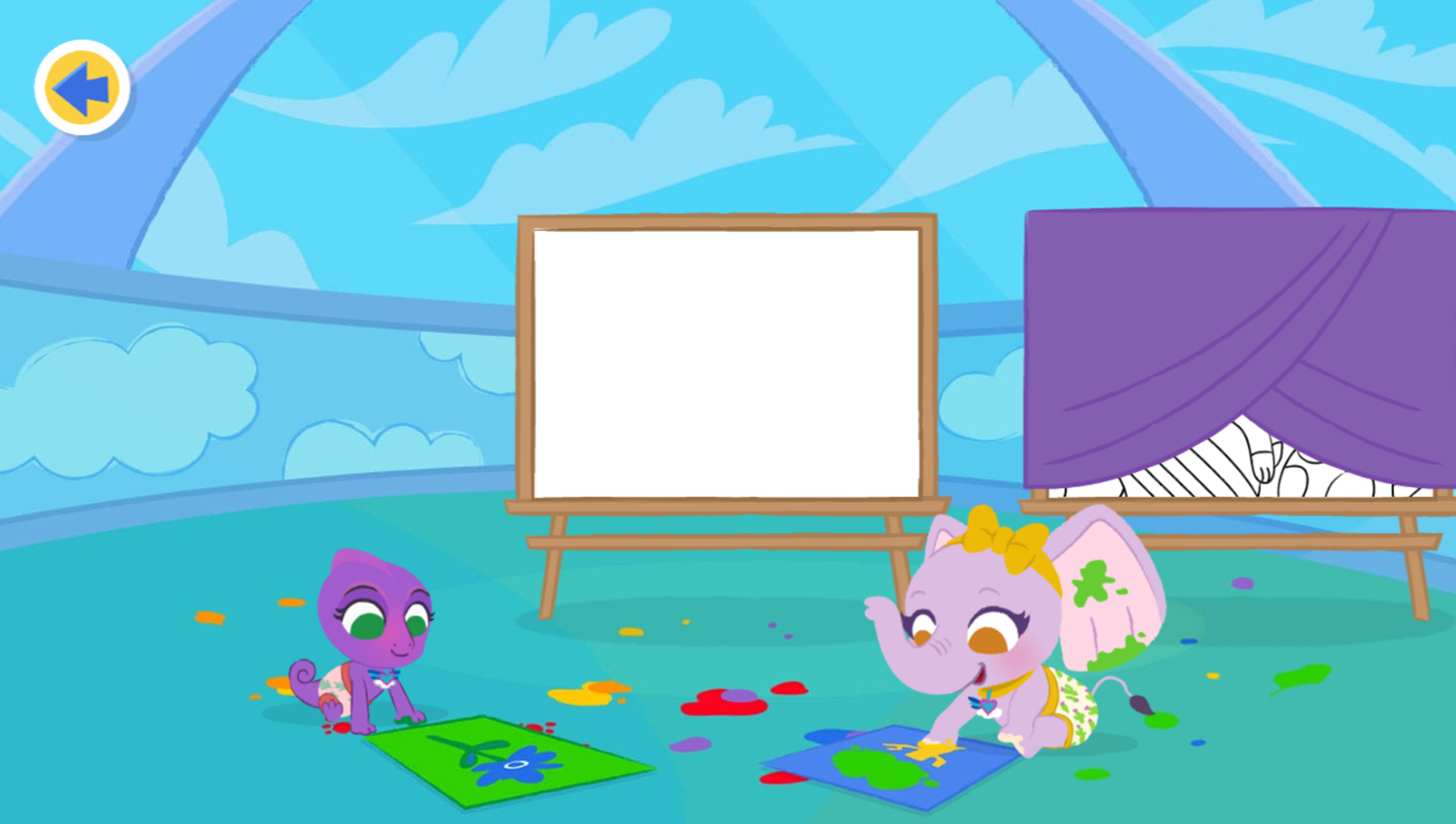 Disney Jr Color Splat Game Canvas Select Screenshot.