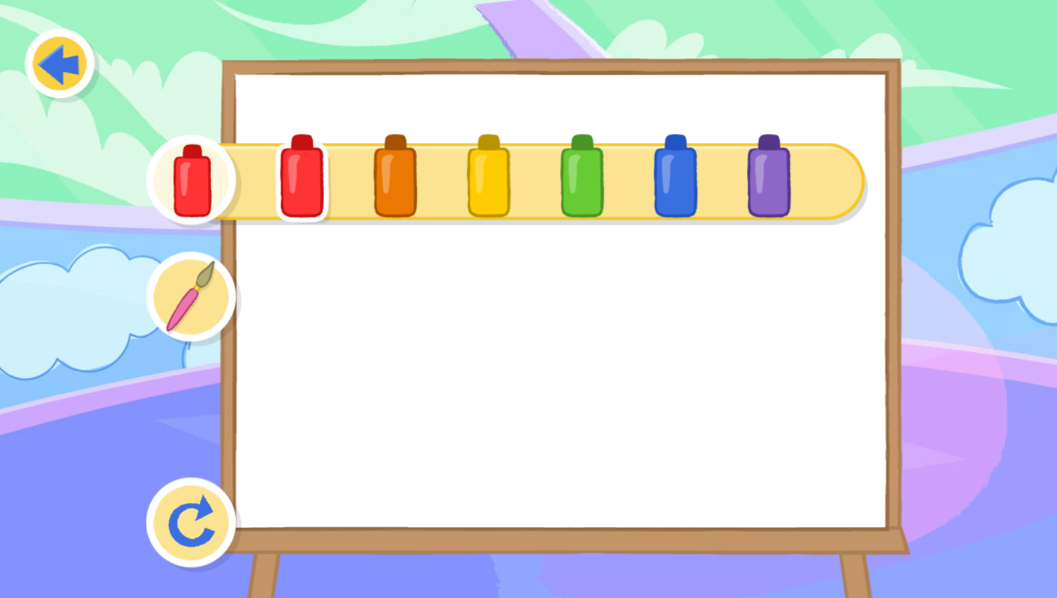 Disney Jr Color Splat Game Color Select Screenshot.