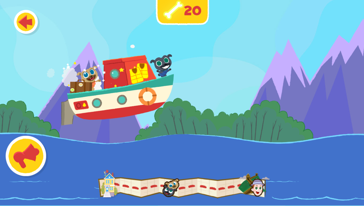 Disney Jr Go Pups Go Game Boat Gameplay Screenshot.