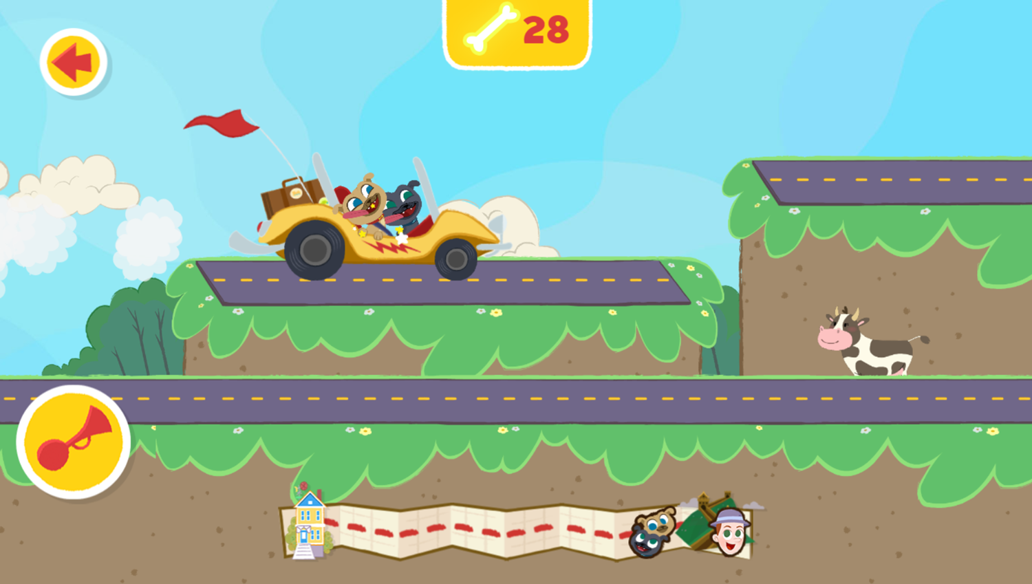 Disney Jr Go Pups Go Game Car Gameplay Screenshot.