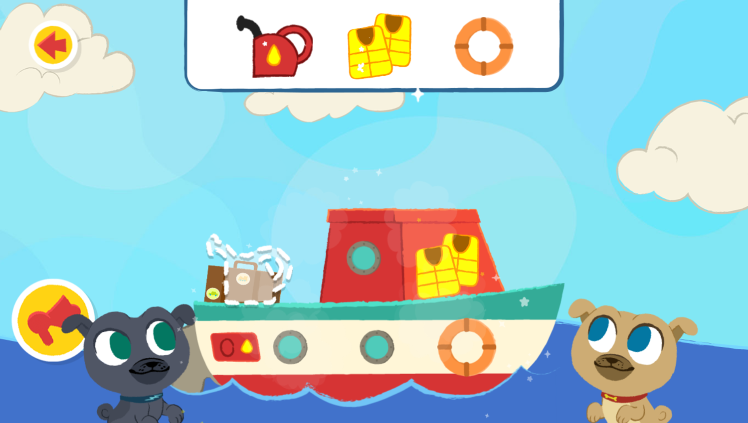 Disney Jr Go Pups Go Game Choose Boat Fuel Screenshot.