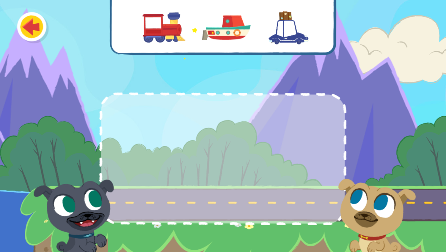 Disney Jr Go Pups Go Game Choose Vehicle For Road Screenshot.