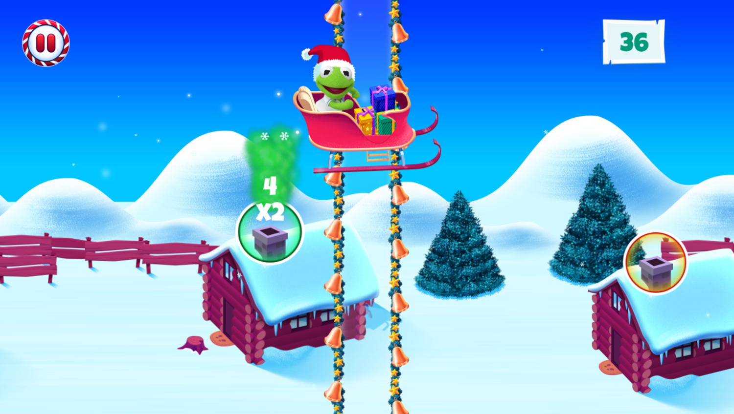 Disney Jr Holiday Party Game Gift Dropping Play Screenshot.