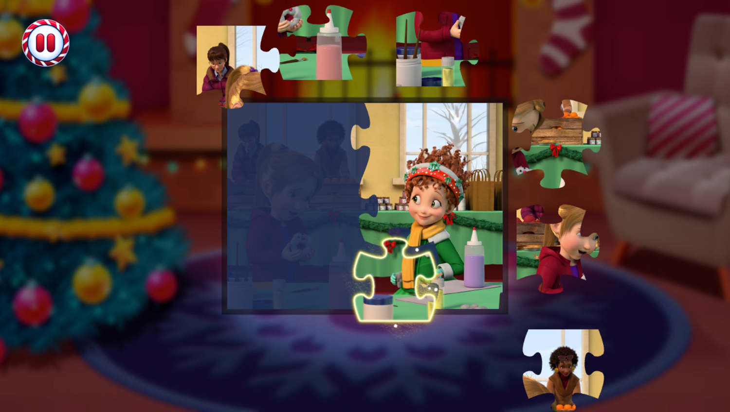 Disney Jr Holiday Party Game Puzzle Play Screenshot.