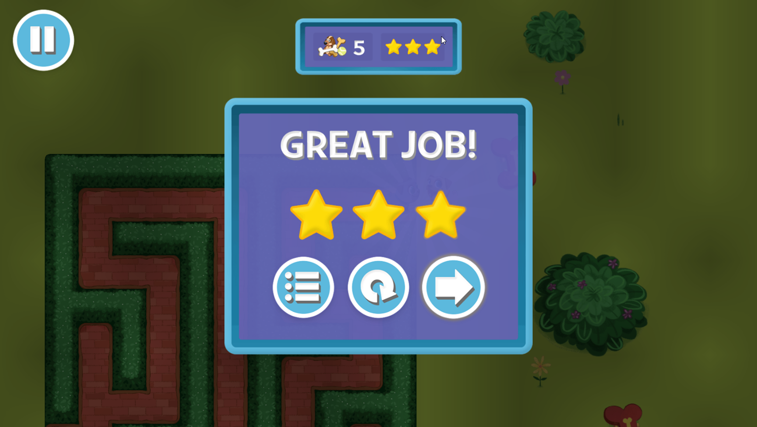 Disney Jr Mazes Game Level Rating Screenshot.