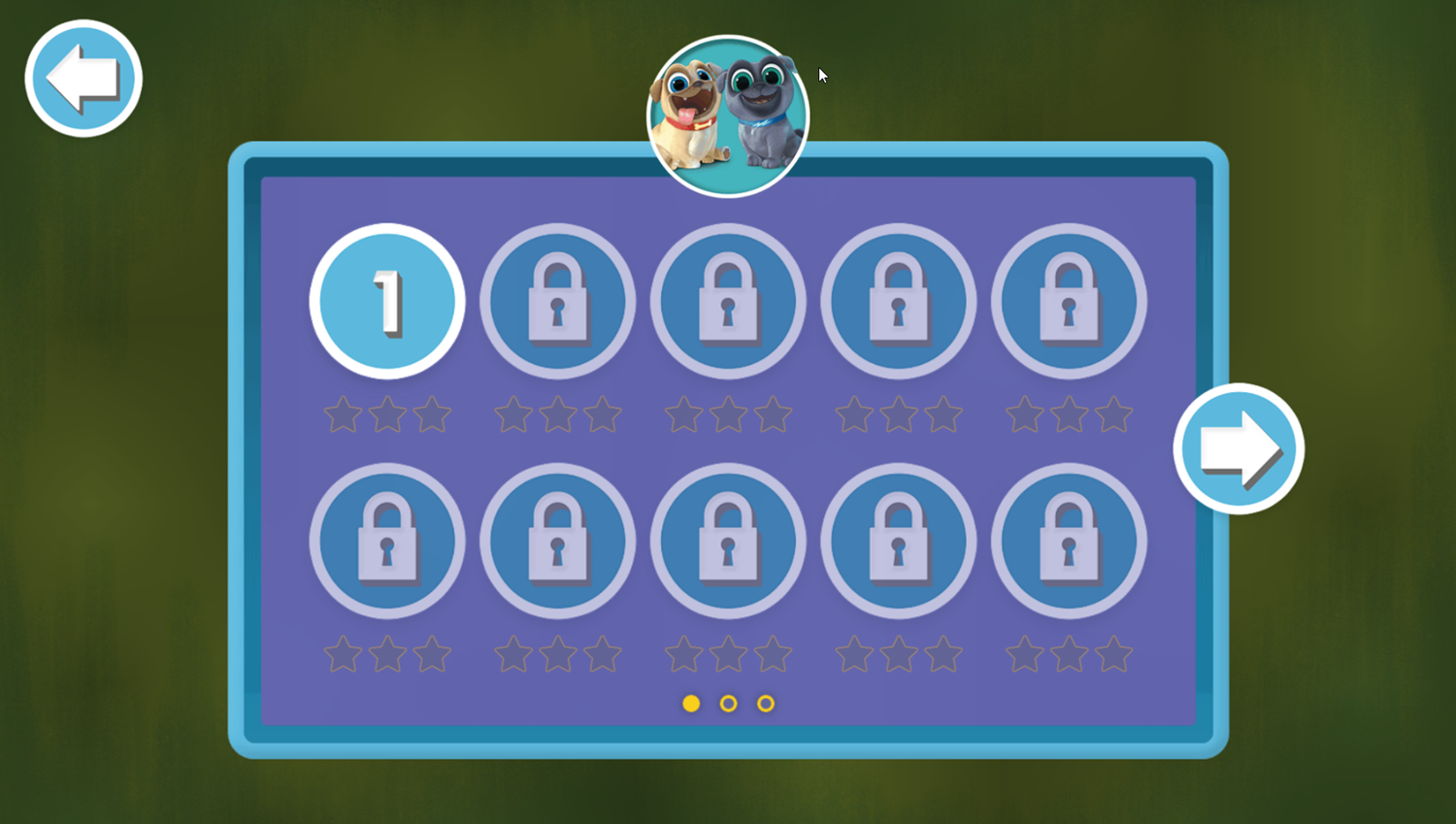 Disney Jr Mazes Game Level Select Screenshot.