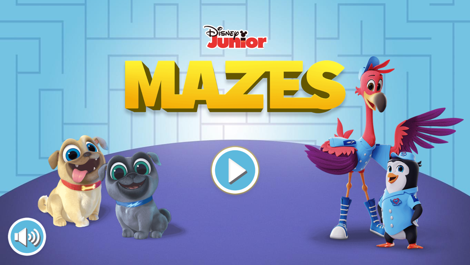 Disney Jr Mazes Game Welcome Screen Screenshot.