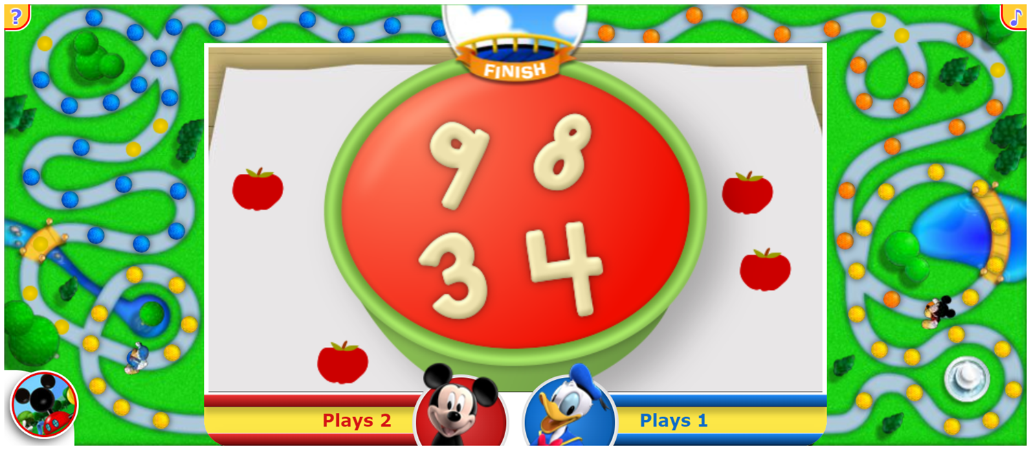 Disney Jr Mickey Mouse Club Lucky You Game Number Soup Screenshot.