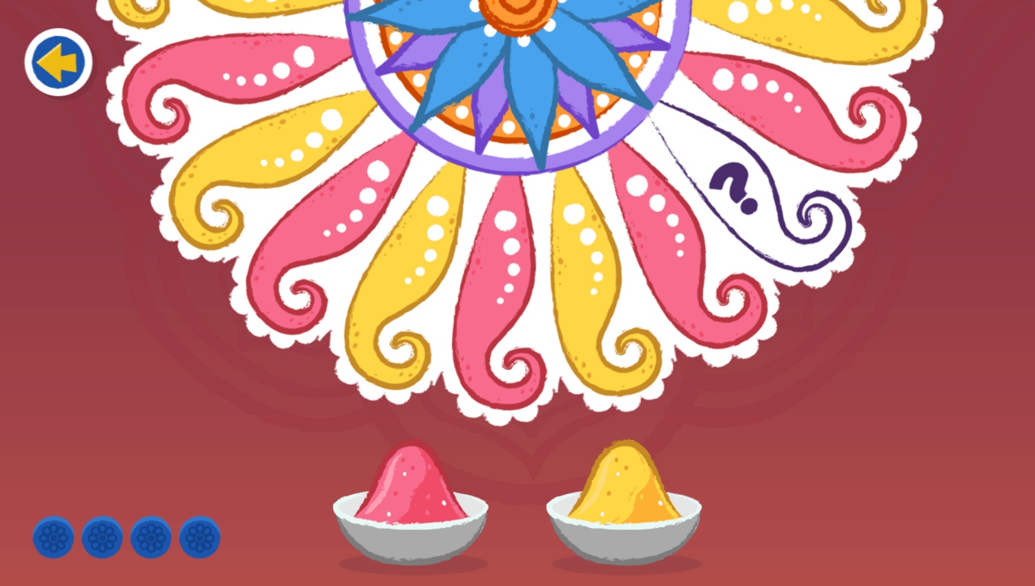 Disney Jr Mira Pattern Party Game Color Guessing Screenshot.