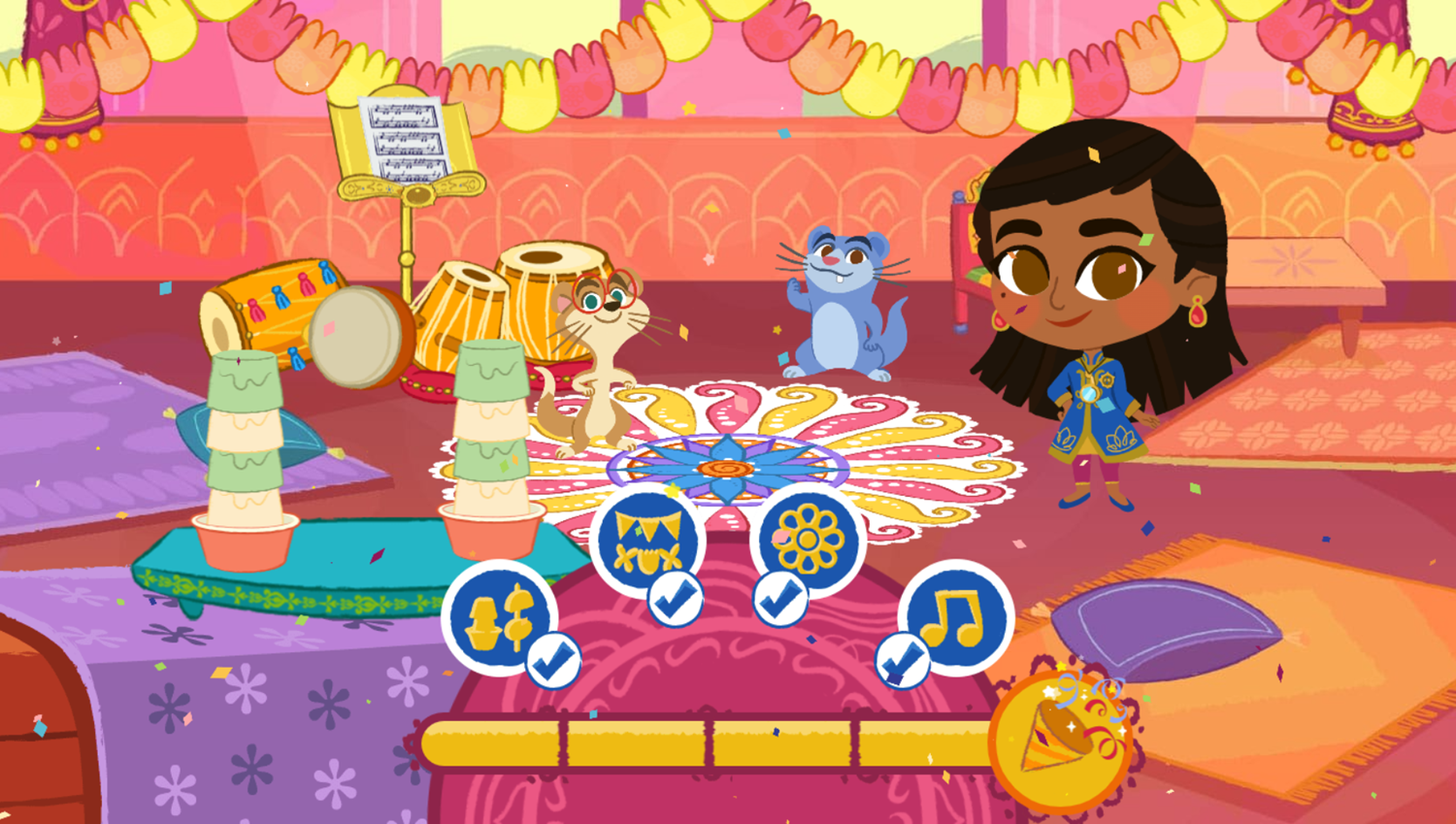 Disney Jr Mira Pattern Party Game Modes Complete Screenshot.