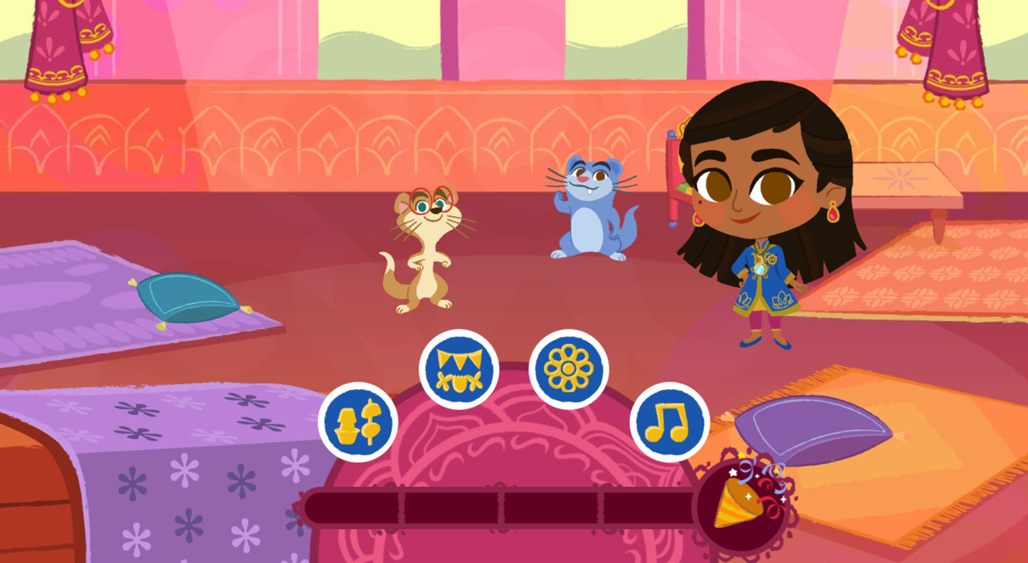 Disney Jr Mira Pattern Party Game Modes Select Screenshot.