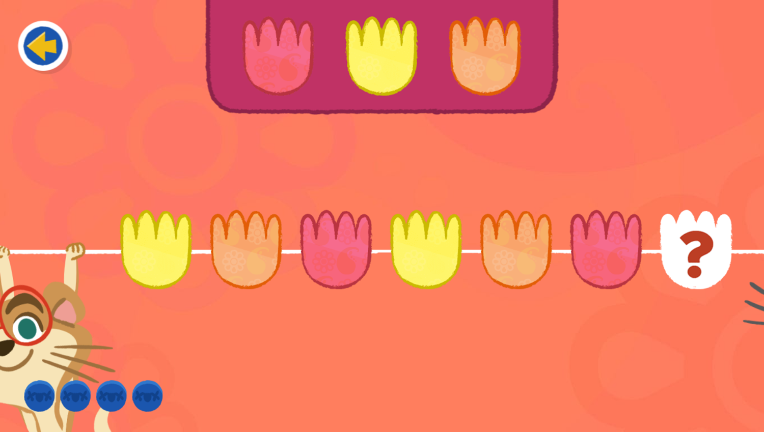 Disney Jr Mira Pattern Party Game Pattern Guessing Screenshot.