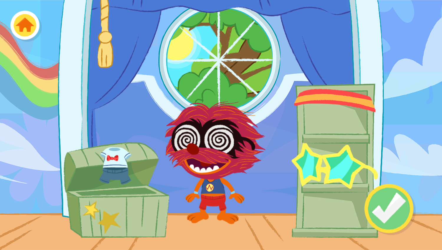 Disney Jr Muppet Babies Animal's Silly Seasons Game Choose Outfit Screenshot.