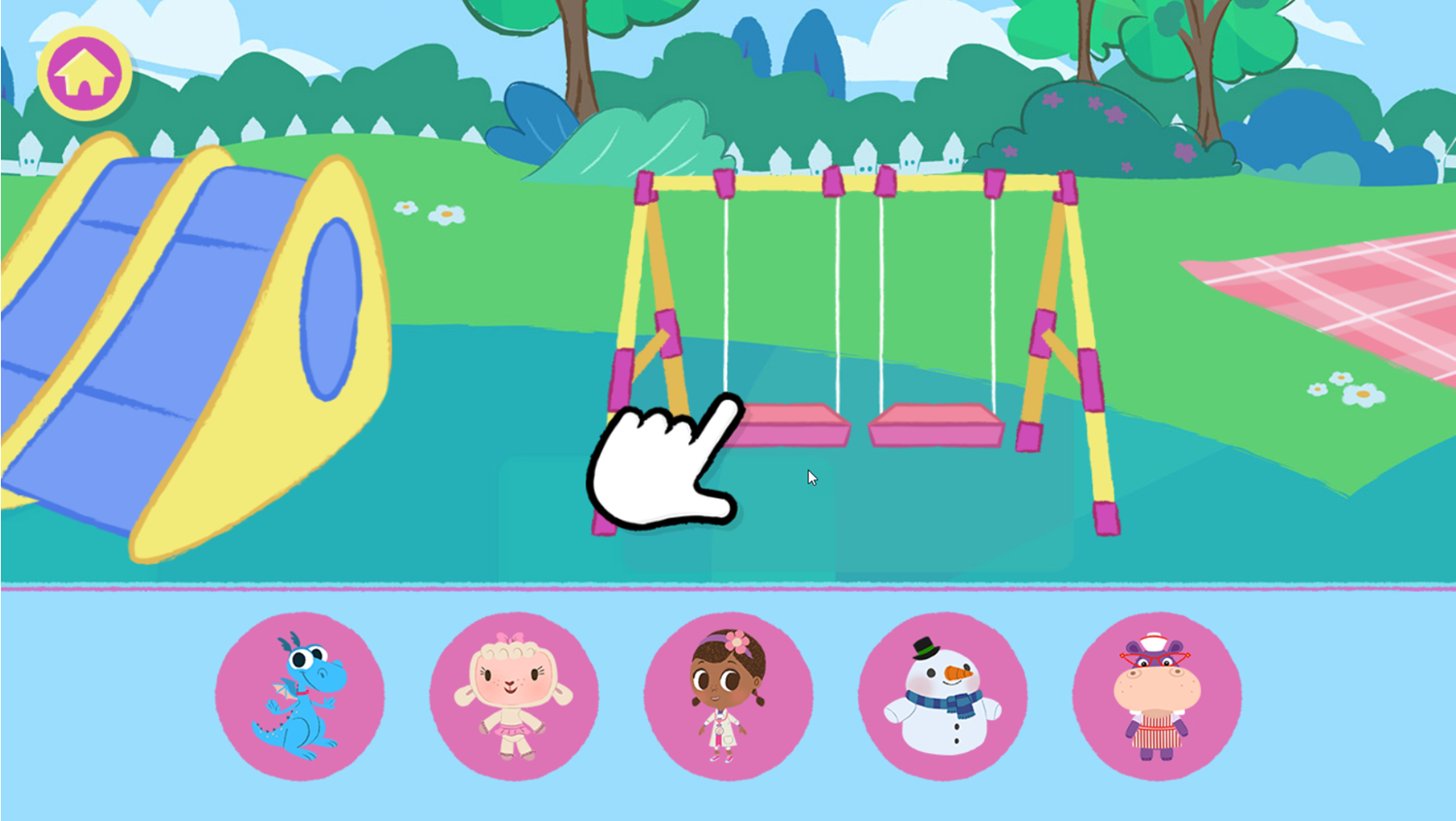 Disney Jr Wash-Up Play Day Game Click To Use Swing Screenshot.