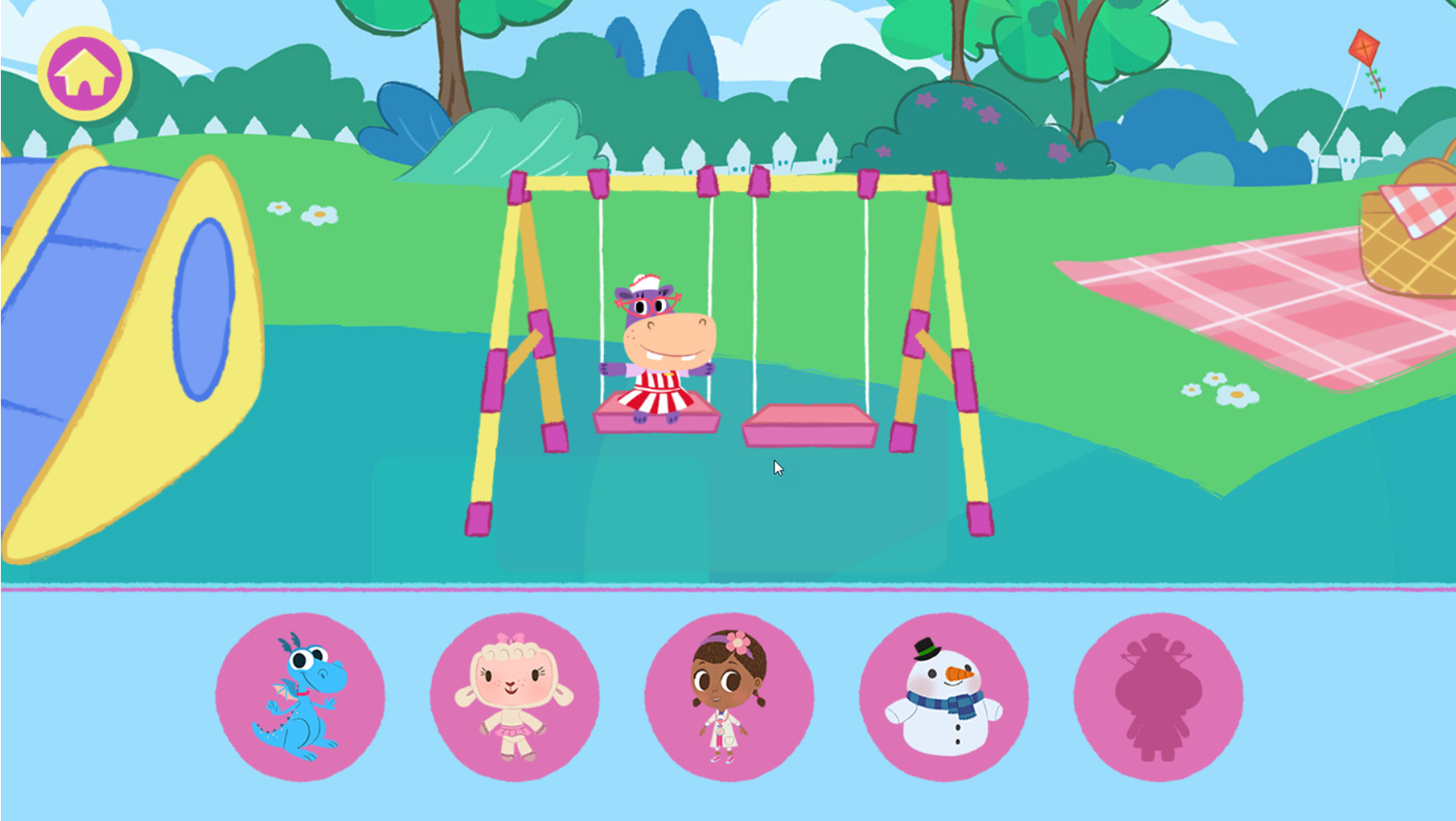 Disney Jr Wash-Up Play Day Game Use Swing Screenshot.