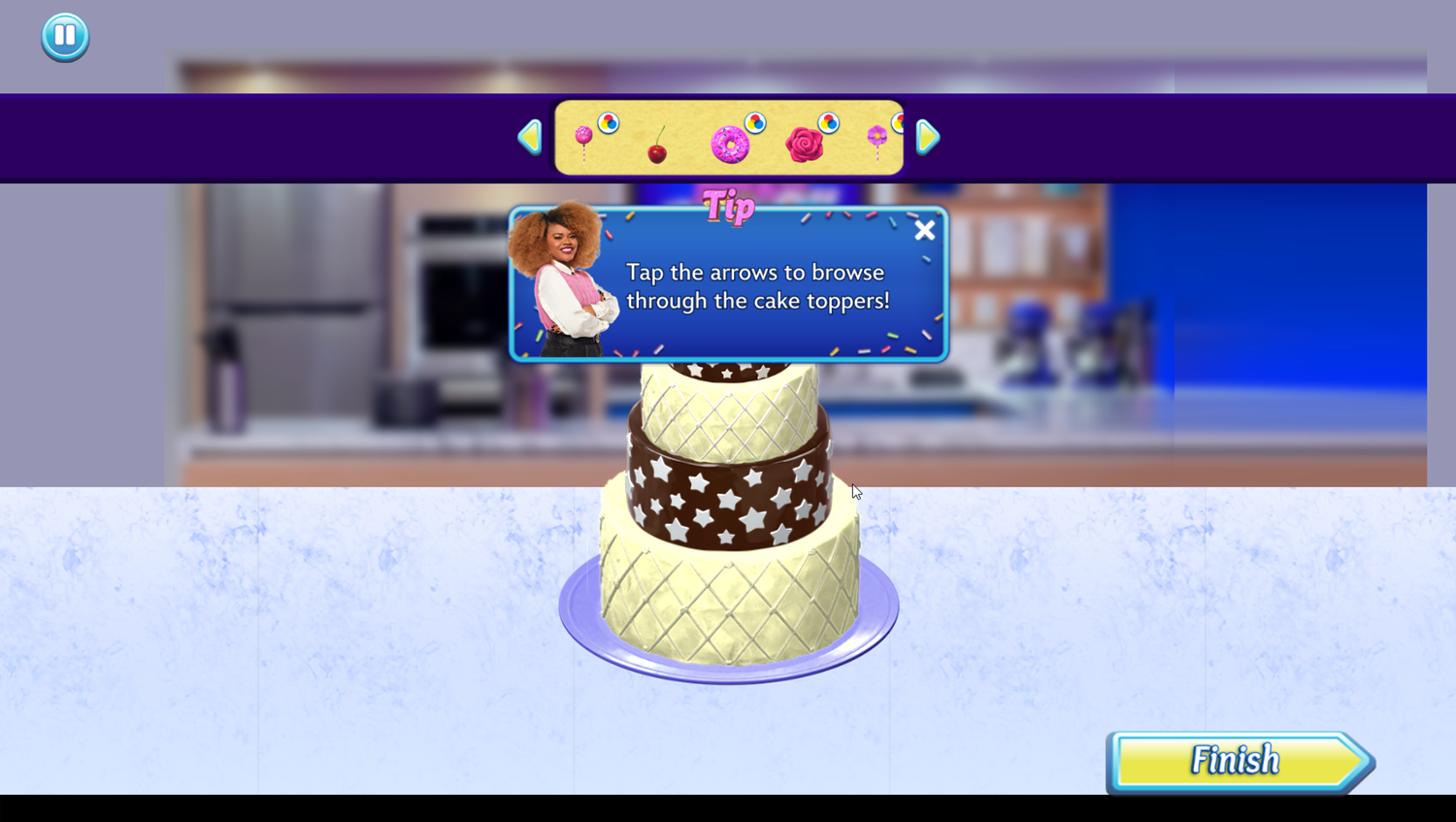 Disney Magic Bake Off Bake My Day Game Add Cake Toppers Screenshot.