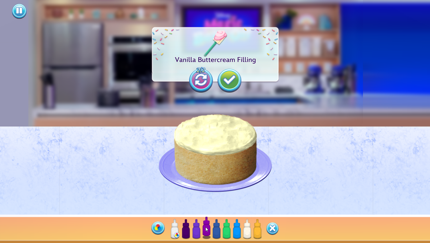 Disney Magic Bake Off Bake My Day Game Add Filling Screenshot.
